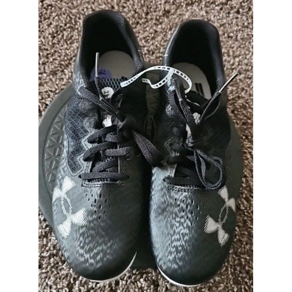 UNDER ARMOUR UA KICK SPRINT 4 BLACK M 8.5 W 10  SPRINTING FLEXIBLE (No Spikes)